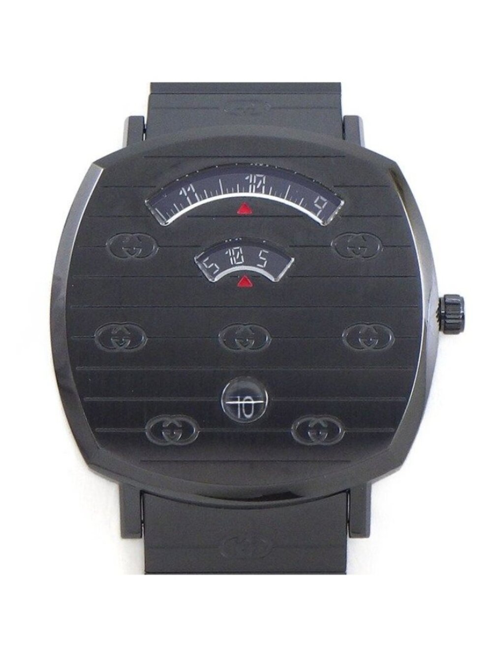 Gucci Watch Grip 157.3 Date Black Pvd SS Quartz Analog